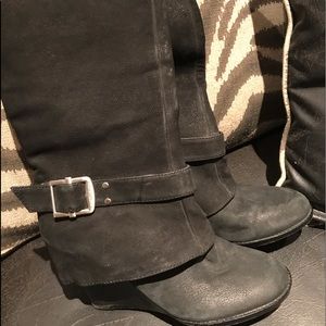 Cool Black Suede Vince Camuto Boots size 8